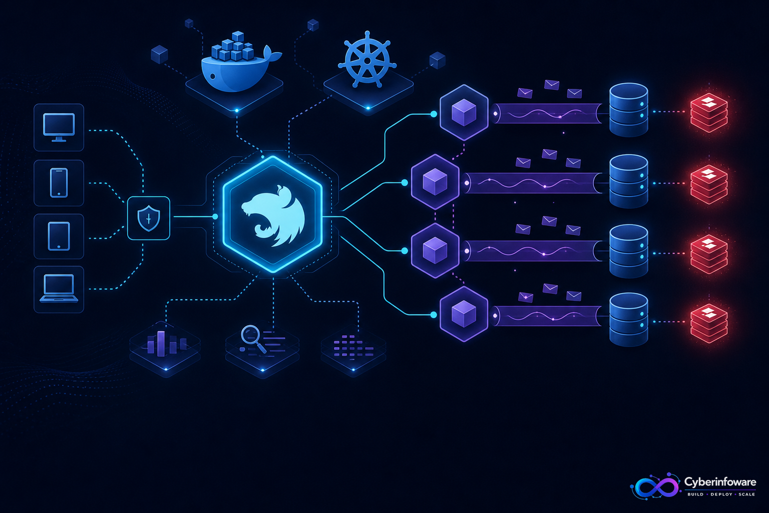 NestJS microservices and gateway architecture used with Keycloak SSO